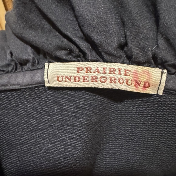 Prairie Underground Sweatshirt Jacket Womens XS Black Cloak Zip Hoodie Organic - Picture 15 of 16